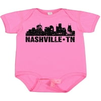 Inktastic Nashville Skyline Grunge poklon baby boy ili baby girl bodysuit