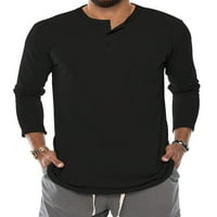 Luxplum muns majica dugih rukava The Dugs The Casual Basic Tee Dnevni list pulover Black XL