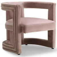 Meridijski namještaj Blair moderno bogata ružičasta baršunasta stolica
