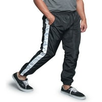 -Style SAD muške prugaste atletičke jogging windbreaker staklene hlače tr - crno - srednje