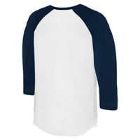 Unizirani sitni otvor bijeli navy Houston Astros Tiara Heart 3 4-rukave Raglan majica
