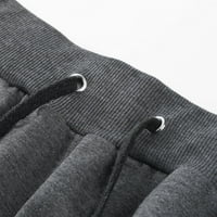 Leey-World Pokloni za muškarce Teretne hlače za muškarce Ležerne prilike Joggers Hlače Loase FIT Pješačke pantalone hlače sa džepovima tamno siva, m