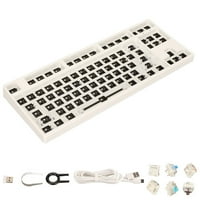 Ključni mehanički tastatura Diy Kit, prebacite vruću zamenu široko kompatibilna 80% rasporeda Custom Gaming tastatura 3000mAh baterija za bijelu