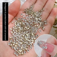 Općina Torba za nokte Fau Crystal Shining Blight Glitter Diy Mini bijela ružičasta šiljasta baza Nail