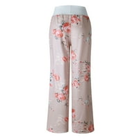 Yoga hlače za žene odolijevanje plus veličine ženske modne ležerne cvjetne tiskane labave vučne vučne