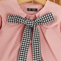 Vedolay Fall vrhovi za djevojke DRESS DRESS CAPT LEAL WOOL Blend zimske dječje jakne, ružičaste 3 godine