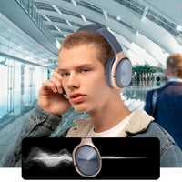 RDEUOD bežične slušalice, Bluetooth dual mod slušalice Bežični teški bas Preklopni selizibilni i ožičeni stereo headSetherft Earmuffs i lagana težina za produženu nošenje, mornaricu