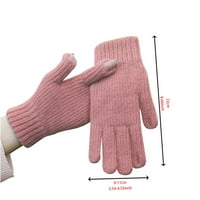 Aoujea do 65% popusta na ženski zimski ekran pletene tople obloge Tri prsta dvostruki dodirni ekran SMS fingertip dizajn rukavice