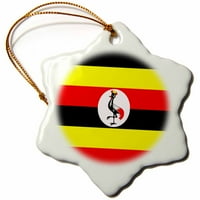 Uganda zastava Snowflake Porculan Ornament ONN-31601-1