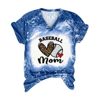 Žene poklon mamice za bejzbol mami - navijačka majka dječaka Outfit V-izrez majica