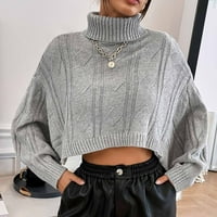 Prevelizirani džemperi za žene Women plus veličina casual okrugla vrata labavi otisak dugih rukava džemper