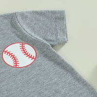 Treegren Toddler Baby Boy Summer Outfit T majica Tops Baseball Print Hratke Slatka set odjeće