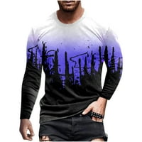 Zodggu muns bluzes pokloni za muškarce labave casual t majice za muškarce 3D digitalni kontrastni pejzažni