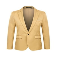 Muška obična klasična odijelo Poslovna formalna kancelarijska jakna jednokratna blještavača