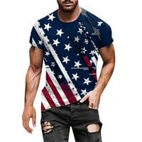 Muška majica Dan nezavisnosti Američka zastava Štampana modna proljetna ljetna casual kratkih rukava