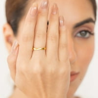 Prirodni dijamantni prsten od čvrstog zlata, žuto zlato dizajnerski prsten, poklon za majke, vjenčani