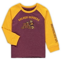 Toddler Colosseum Heather Maroon Minnesota Golden GOFHERS dugi rukava Raglan majica
