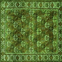 Ahgly Company Zatvoreni kvadrat Perzijski zeleni tradicionalni prostirke, 7 'Trg