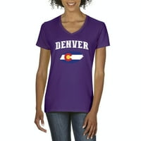 Ženska majica s kratkim rukavima V-izrez - Denver