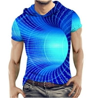 Muške polo majice kratki rukav novi muški majica za praska majica Casual Sportski kapuljač kratkih rukava Bluzes Blue XXL