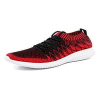Colisha Muns Treneri klizne na tenisice niske cipele za hodanje Sportske lagane ekstra širine debele potplat čarape crvene 14