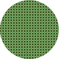 Ahgly Company Machine Persible Okrugli kružni prostirke zelene zelene površine, 6 'Round