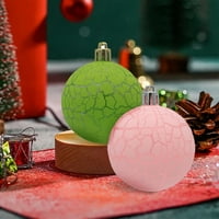 Xmas Tree Ornament Xmas Balls Crack Teksture Jednostavno vešanje svečane svijetle boje Plastični božićni privjesci Privjesci