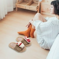 Santa Claus ženske papuče kućne papuče za spavaće sobe za žene neizražene plišane udobne obložene klizne