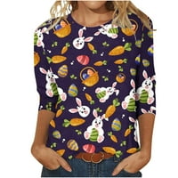 Ženski vrhovi, majice rukava za žene slatki cvijet grafički tees bluzes bagesy casual crewneck osnovni