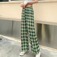 Meke duge hlače za žene elastične pojaseve trake za struk sa džepovima labavi fit Korejski dizajn dizajna