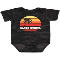 Inktastična Santa Monica California Retro zalaska sunca Poklon Dječak ili dječji dječji bodysuit
