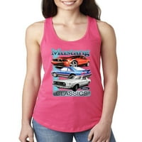 Divlji Bobby, Mustang Ford klasici Automobili i kamioni Ženski trkački rezervoar, vruća ružičasta, velika