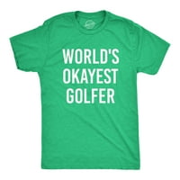 Muški svjetovi Dokest Golfer majica Smiješni golf poklon za njega Umareni golf Tee - XXL grafički teže