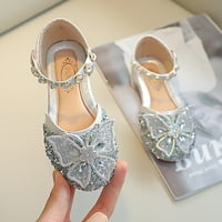 Shpwfbe cipele za bebe Girls Pearl Bling Bowknot Slavne princeze Sandale plesu dječje poklone
