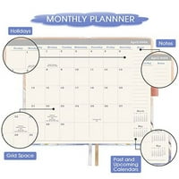 - Kalendar džepa planera - mjesečni kalendar Plantera Pocket sa bilješkim stranicama, januar - dec.,