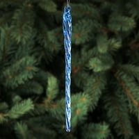 Plavo staklo Icicle ukrasi Božićno drvce Viseći poklon