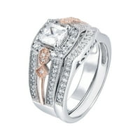 Keusn Fashite Exquisite Square Circon prsten za prsten za žene za angažovanje