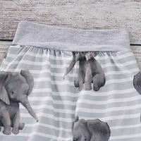 Retup baby girl Tops Odjeća za odijelo za novorođene djevojke slon Print Hoodie + casual pantalone 1