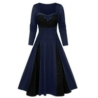 Patlollav Clearence ženske plus veličina haljina Halloween lubanja čipka umetnute rub rubne haljine