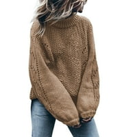 Duks pulover za žene jesen i zimski džemper Čvrsta boja okrugli dekolte dugih rukava dugih rukava duks