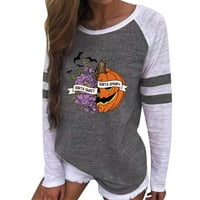 Ženska majica za viseće za Halloween Crew dugih rukava