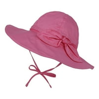 Vučeni dječji solid šešir širokog podružnica UPF 50+ zaštitni šešir za dječake Dječji dječaci Podesivi priključni izborni kape za djecu, ružičasti