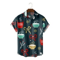Božićni kratkih rukava Soft, komforna i stilska košulja casual bluze za putovanja i izlaske