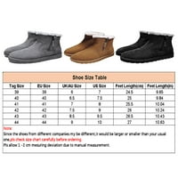 Lacyhop muškarci protiv klizanja čizme za gležnjače patentni patentni patentni patentni plišani obložen toplim baršunima snijega radne cipele