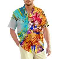 Muška i dječačka havajska majica Dragon Ball casual roba kratkih rukava s havajske majice za odmor za