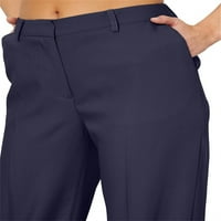 Langwyqu solidne boje žene srednji struk ravne hlače Radne pantalone sa džepom