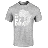 Trgovina4EVever Muškarci je u mojoj DNK afričkim grafičkim majicama Srednje sport siva