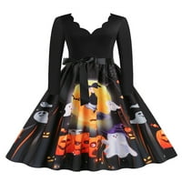 Bomotoo casual midi haljina za žene ljuljačka haljina za odmor Halloween baggy haljina JY 3xl