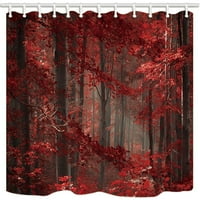 Priroda Šumska crvena jednostrana listova od javora čuda poliesterska tkanina kupaonica tuš za tuš