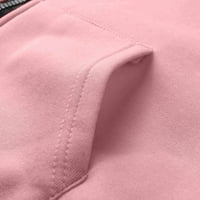 Ženski zip up duksev jakna zimska modna ležerna dukseva topla y2k vrhovi modni jesenski zimski plišani s kapuljačom dinosaurskog ispisa ružičasti xxl